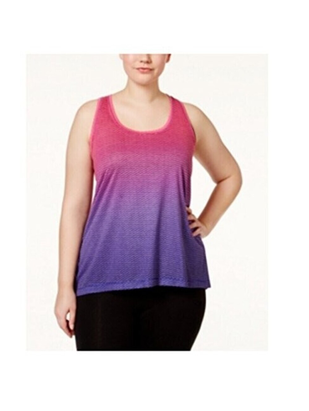 Ideology Womens Space Dyed T Back Tank Top Size 2XL
